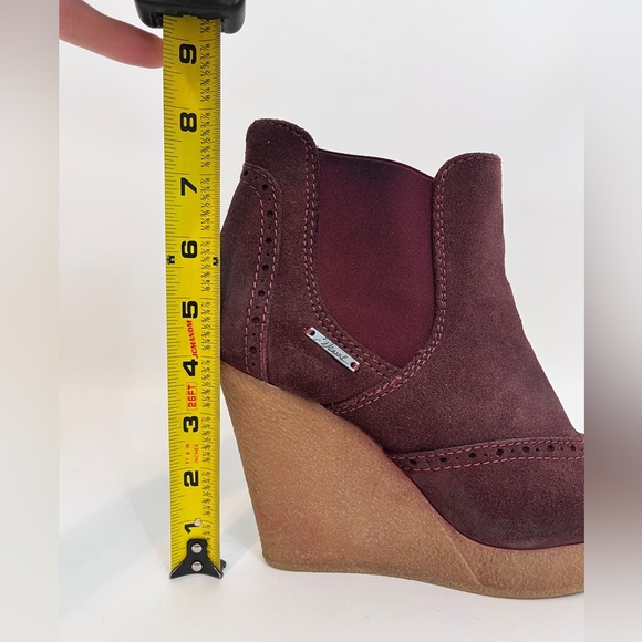 Diesel Denver Wineyard Vine platform wedge ankle boots 38 US 7 leather - Picture 10 of 10